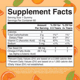MARYRUTH'S Vegan Omega-3 Gummies for Kids orange-flavoured gummies