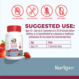 MARYRUTH'S Vegan Sleep Gummies on a wooden table