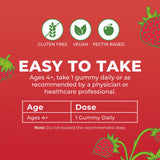 MARYRUTH'S Vitamin D3 + B12 Gummies nutritional information