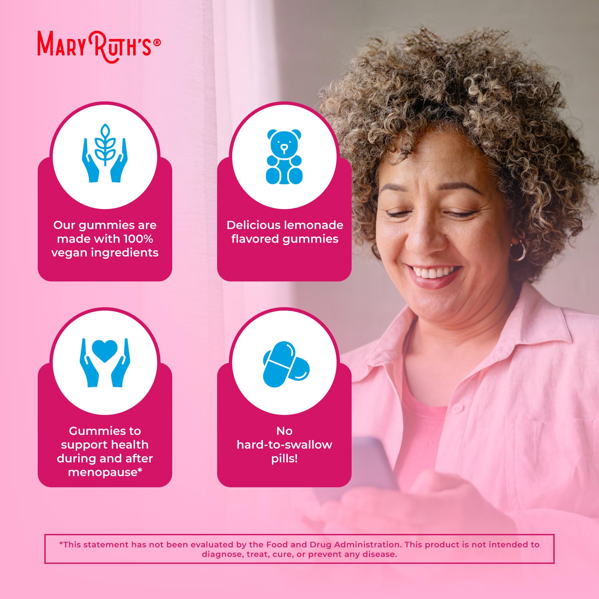 MARYRUTH'S Women's Multivitamin Gummies 40+ ingredients list
