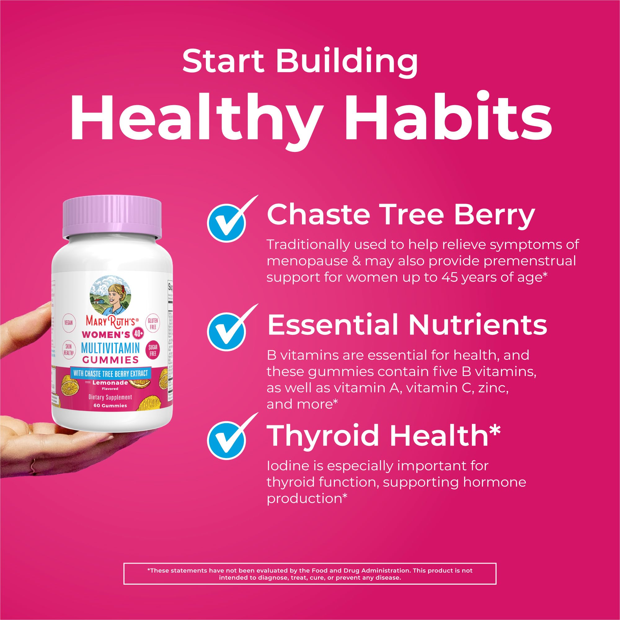 MARYRUTH'S Women's Multivitamin Gummies 40+ nutritional information