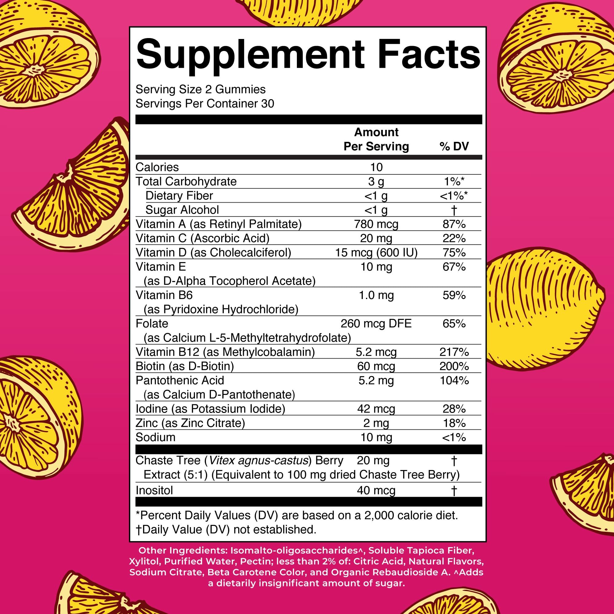 MARYRUTH'S Women's Multivitamin Gummies 40+ side view
