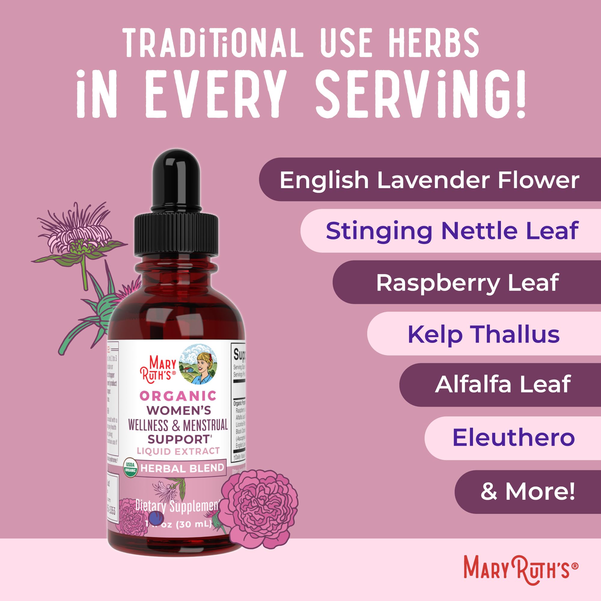 MARYRUTH'S Women's Wellness Herbal Drops packaging