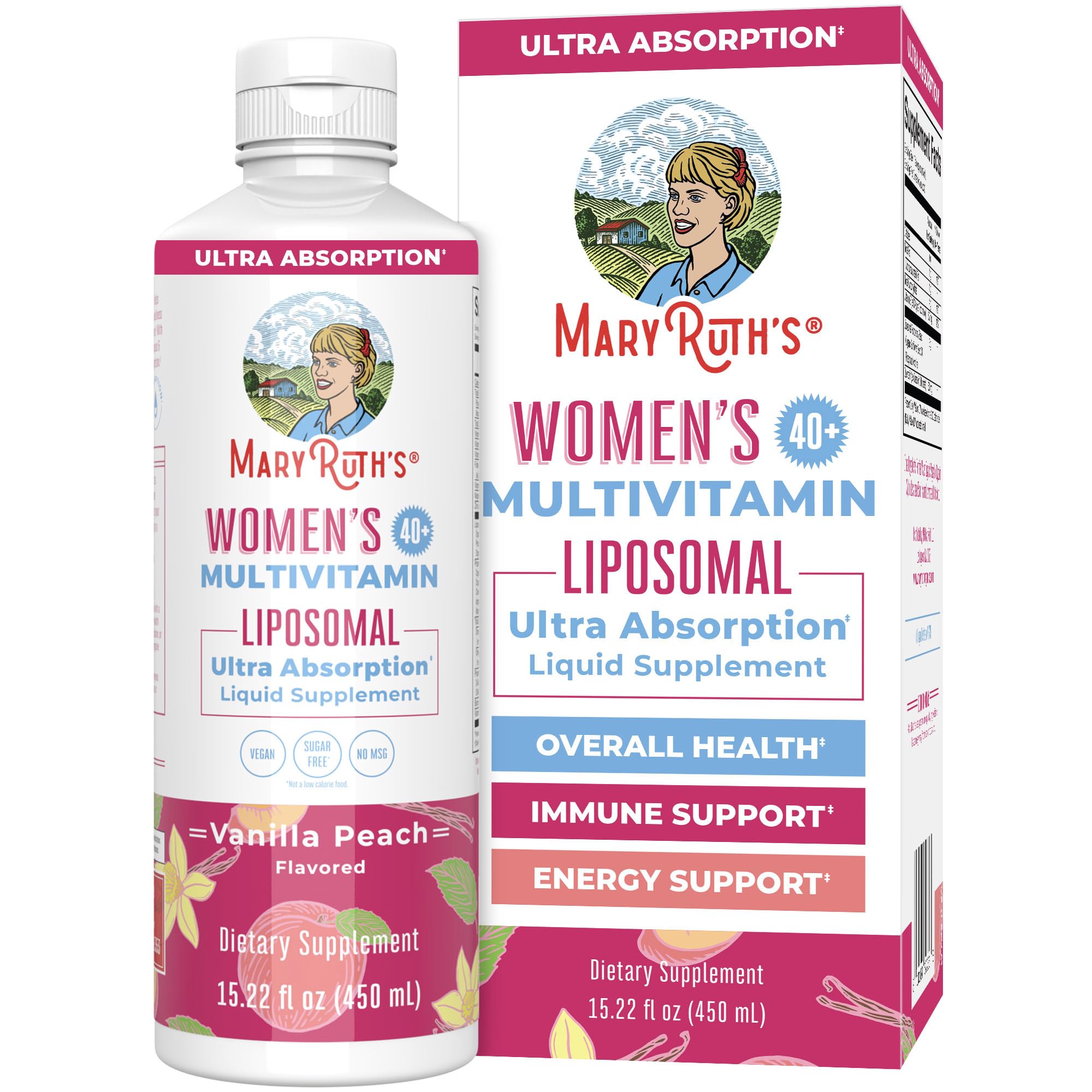 MARYRUTH'S Womens Multivitamin 40 Plus Liquid 240g front view