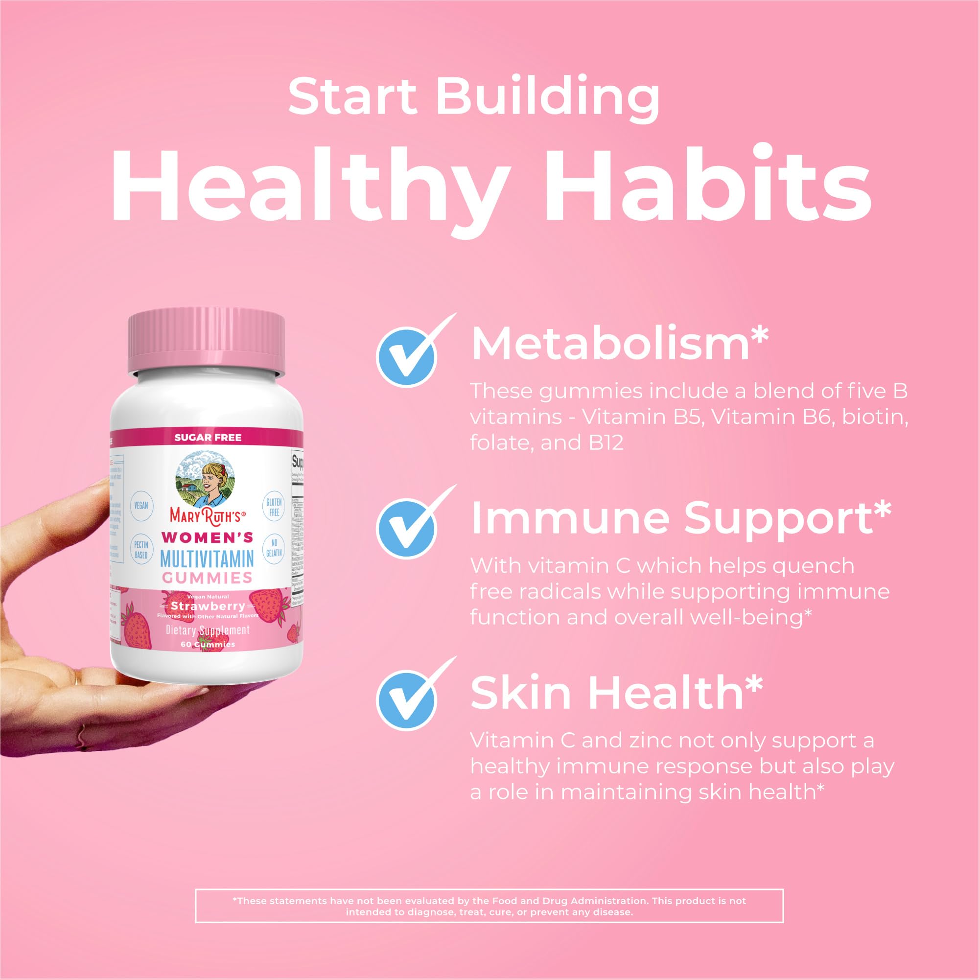 MARYRUTH'S Womens Multivitamin Gummies nutritional information