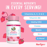 MARYRUTH'S Womens Multivitamin Gummies with fresh strawberries