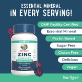 MARYRUTH'S Zinc Gummies lifestyle scene with fresh fruits