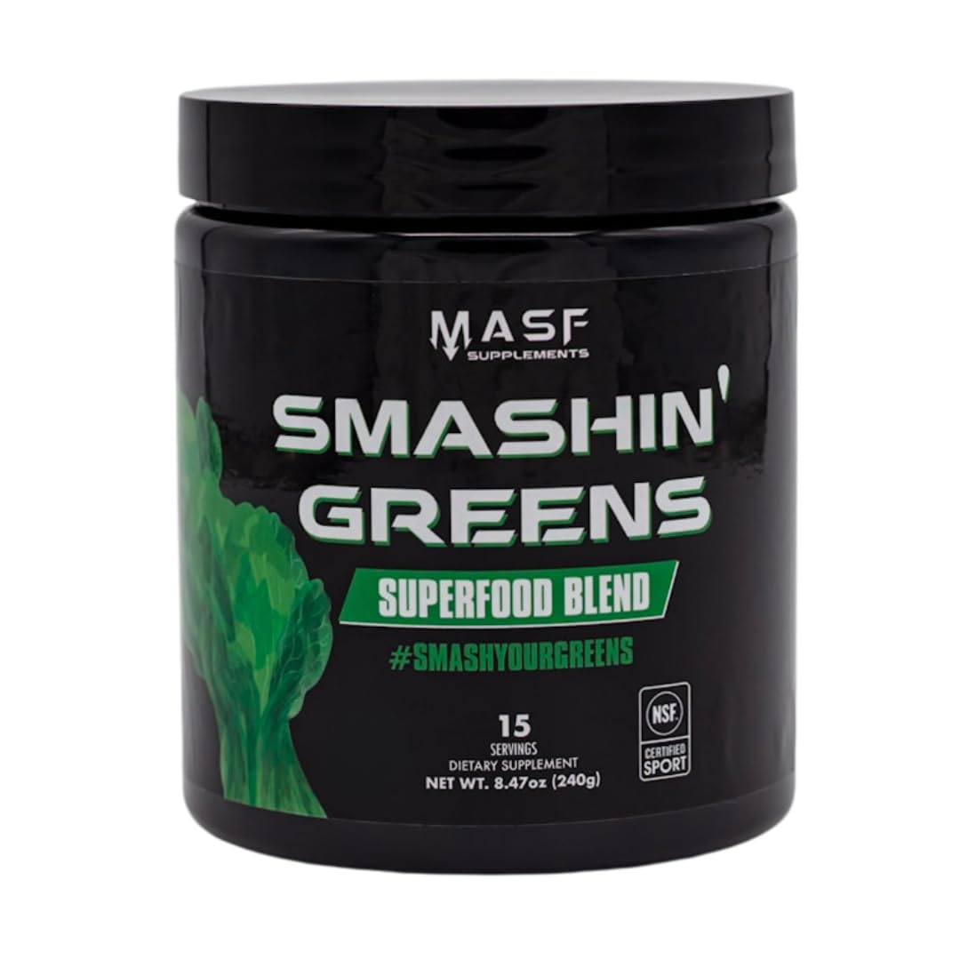 MASF Smashin' Greens Superfood Organic Blend 240g front view