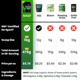 MASF Smashin' Greens Superfood Organic Blend scoop