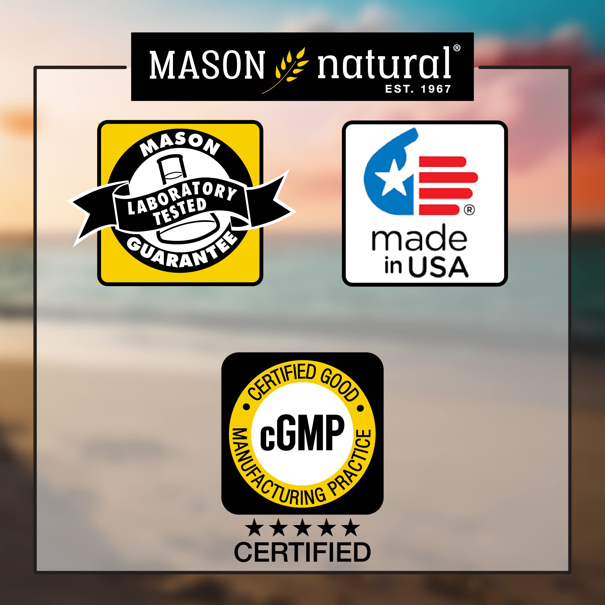 Mason Chondroitin supplement with a measuring spoon