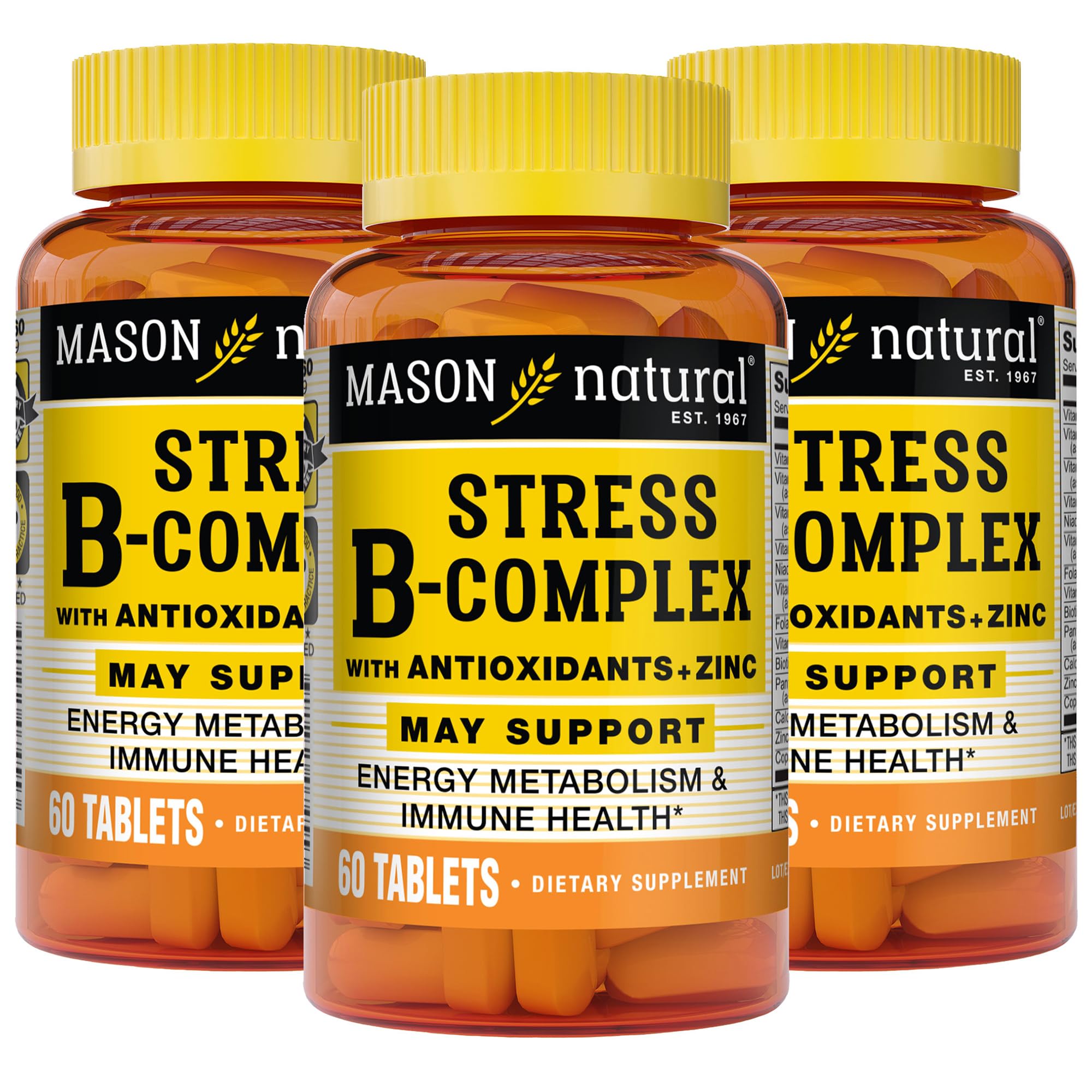 MASON NATURAL B-Complex Vitamins 60 Tablets front view