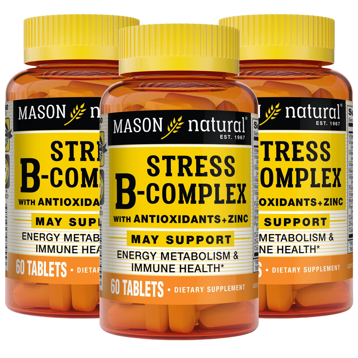 MASON NATURAL B-Complex Vitamins 60 Tablets front view