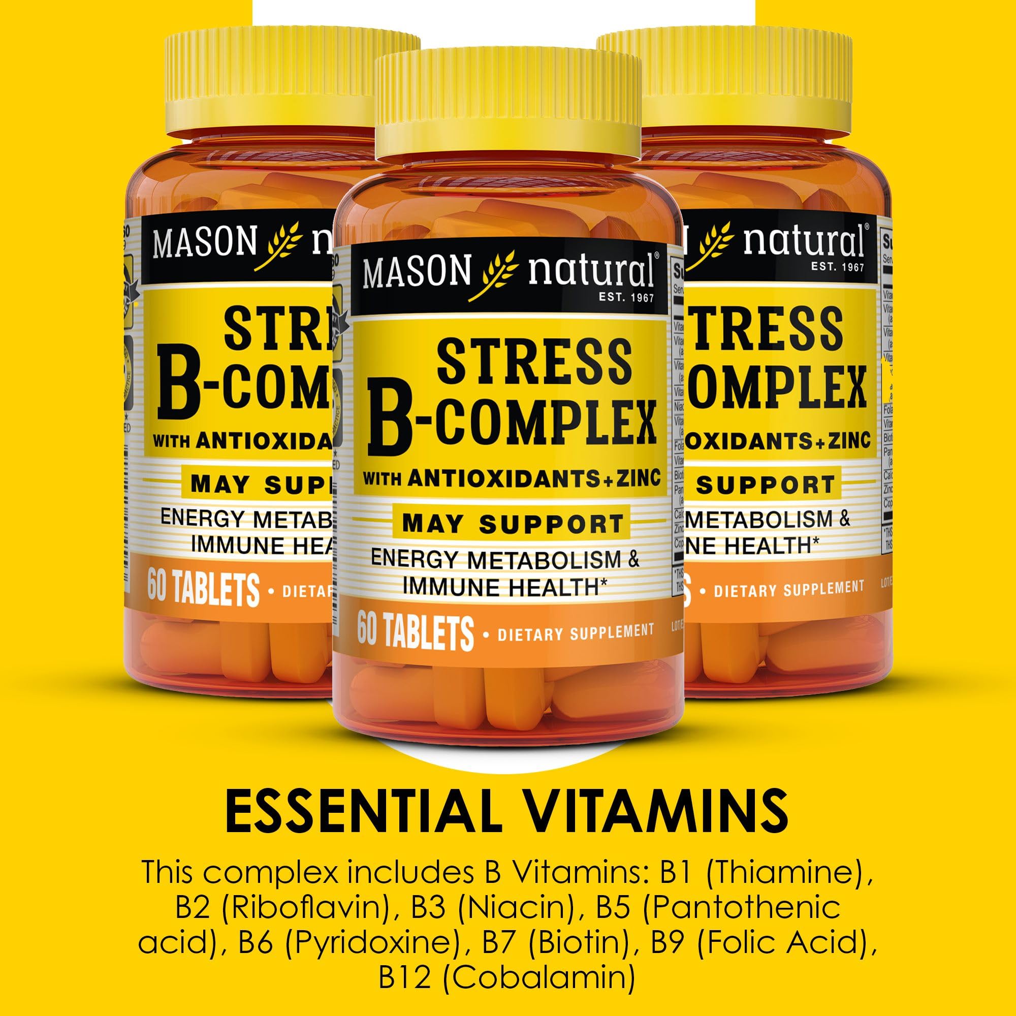 MASON NATURAL B-Complex Vitamins tablets close-up