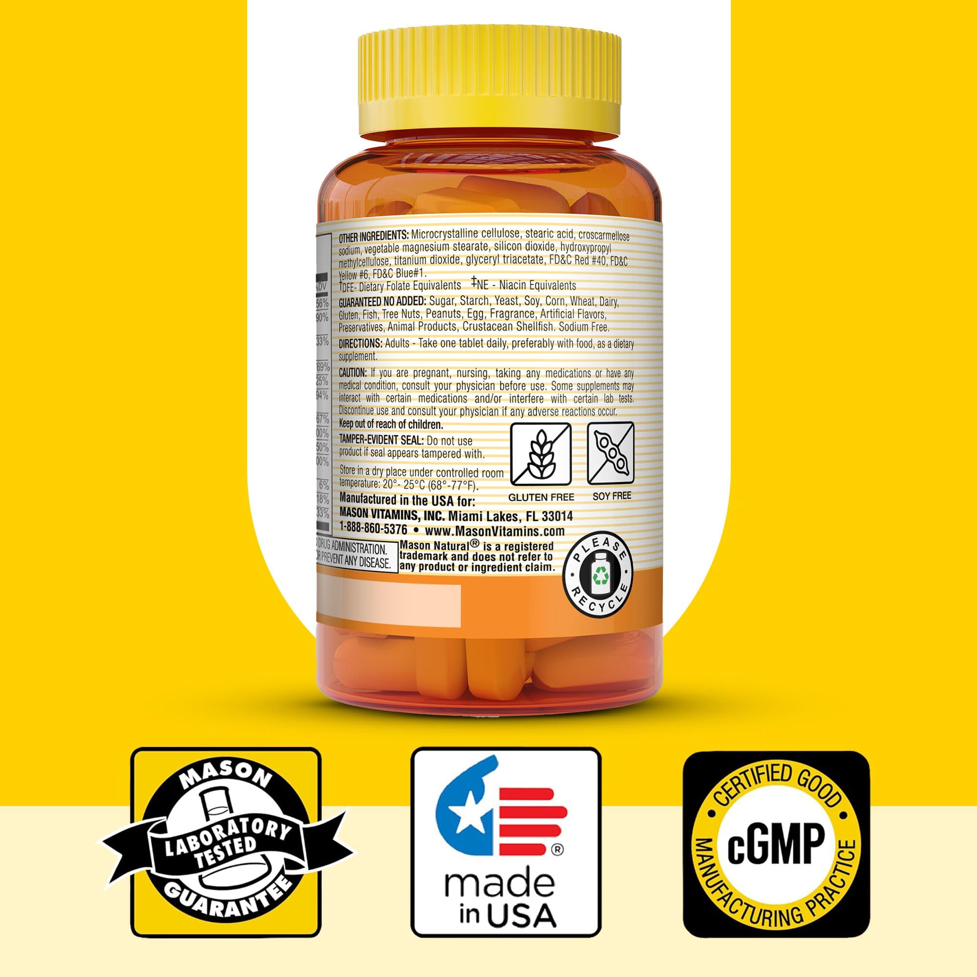 MASON NATURAL B-Complex Vitamins with a measuring spoon