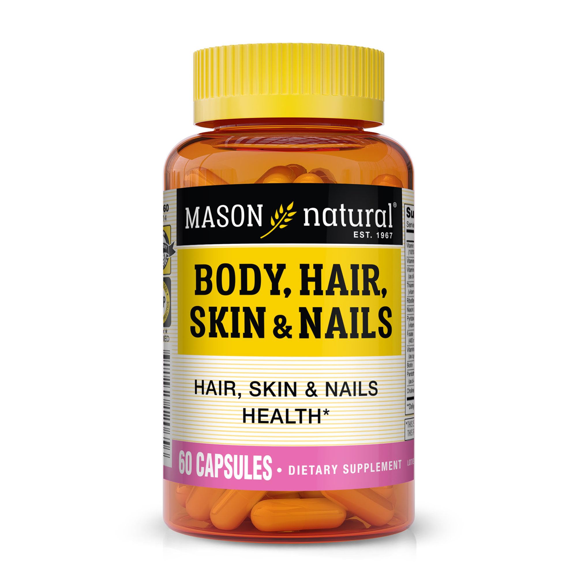 MASON NATURAL Body, Hair, Skin & Nails Supplement bottle front view