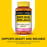 MASON NATURAL Body, Hair, Skin & Nails Supplement ingredients list close-up