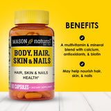 MASON NATURAL Body, Hair, Skin & Nails Supplement side view with label