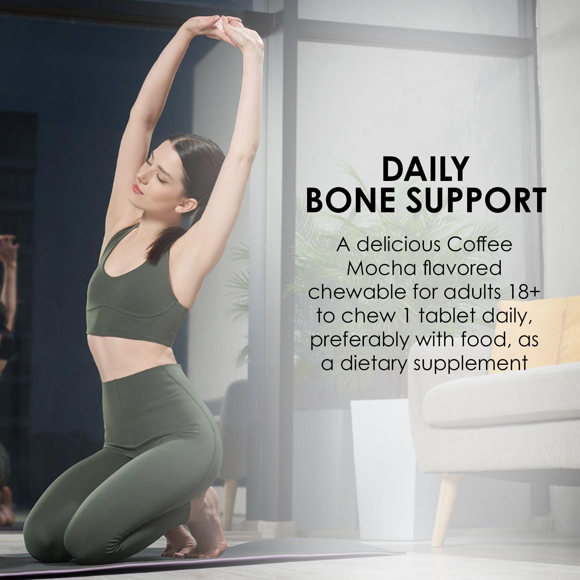 MASON NATURAL Calcium 600mg with Vitamin D3 Coffee Mocha Chewables nutritional information