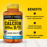 MASON NATURAL Calcium 600mg with Vitamin D3 Coffee Mocha Chewables packaging