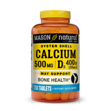 MASON NATURAL Calcium with Vitamin D3 500mg 400IU Tablets front view