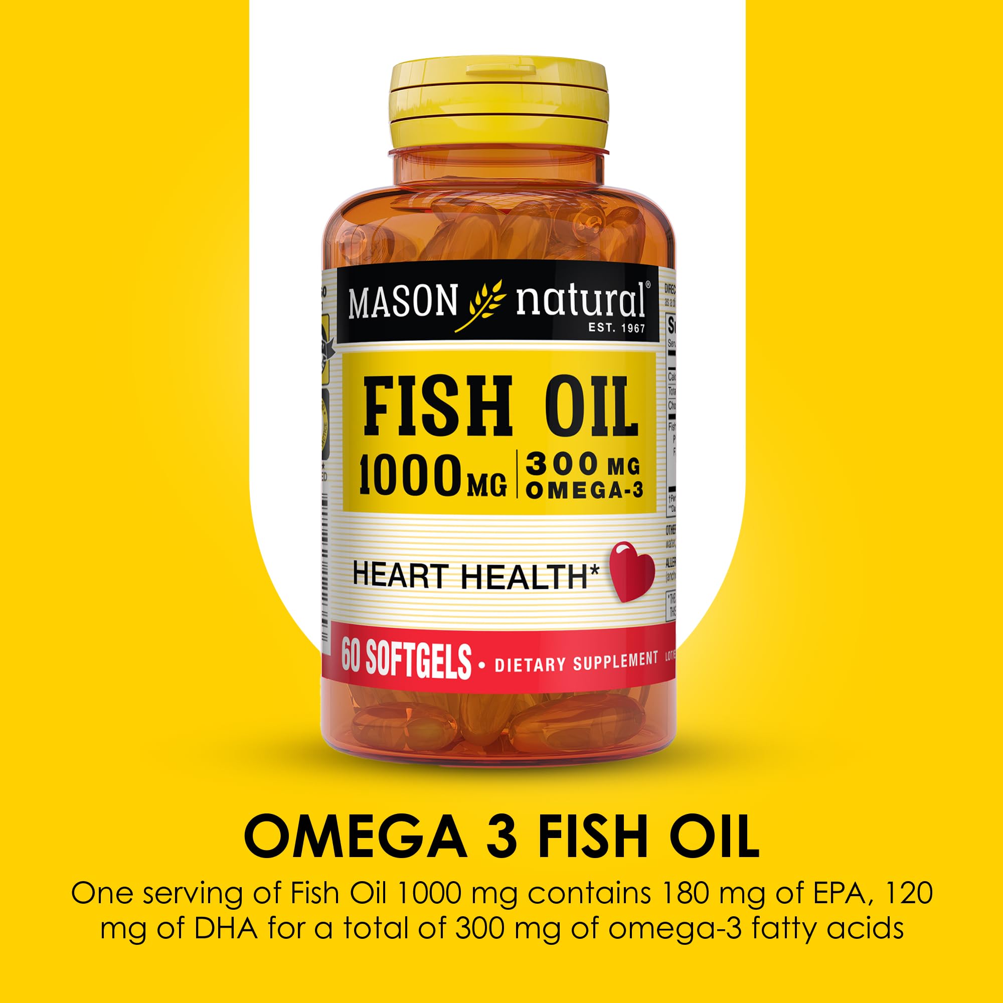 MASON NATURAL Fish Oil 1000 mg supplement packaging