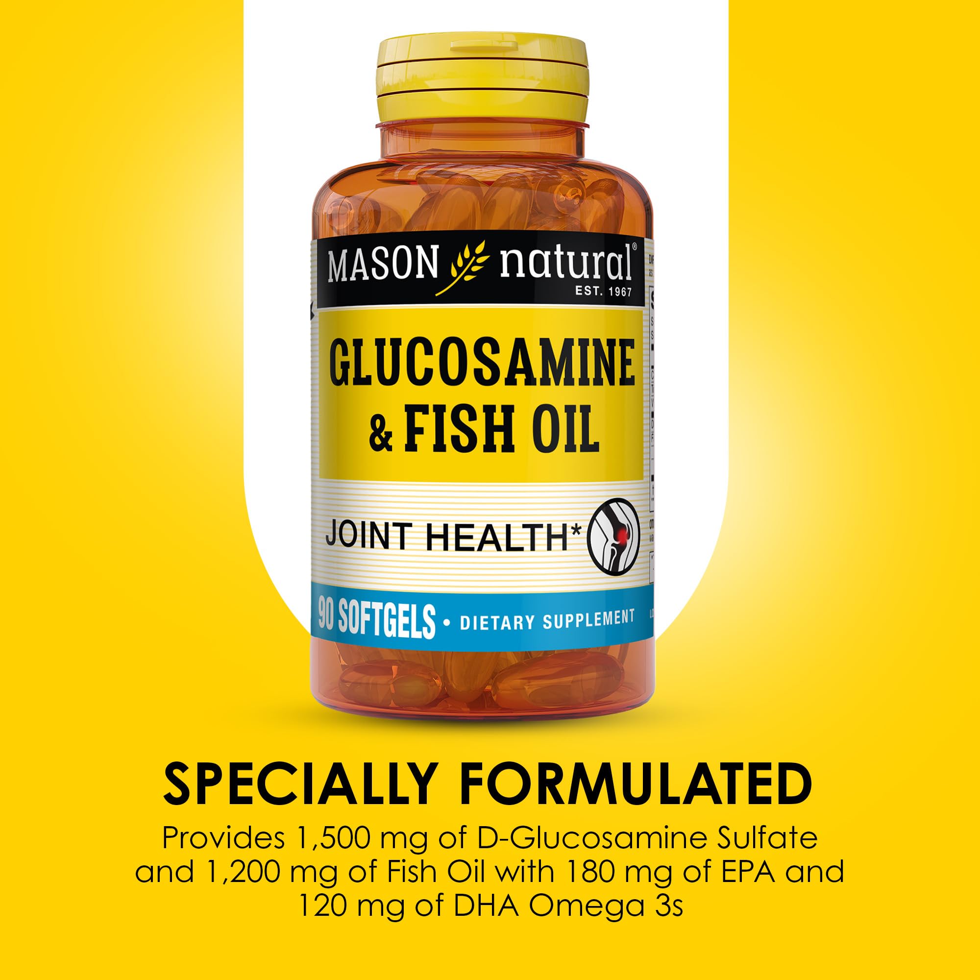 MASON NATURAL Fish Oil supplement facts label