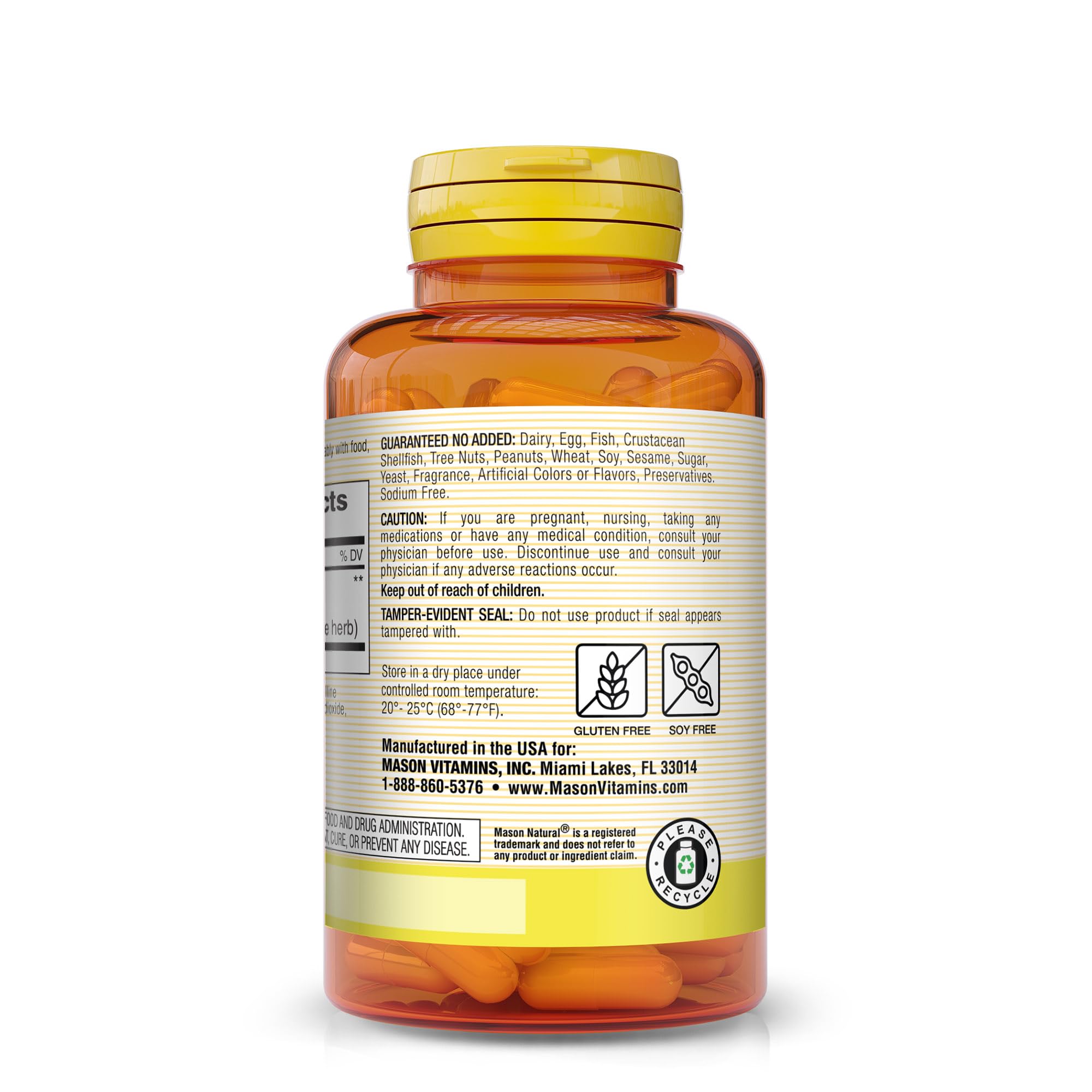 MASON NATURAL Ginkgo Biloba 125 mg capsules packaging