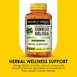 MASON NATURAL Ginkgo Biloba 60mg supplement capsule close-up