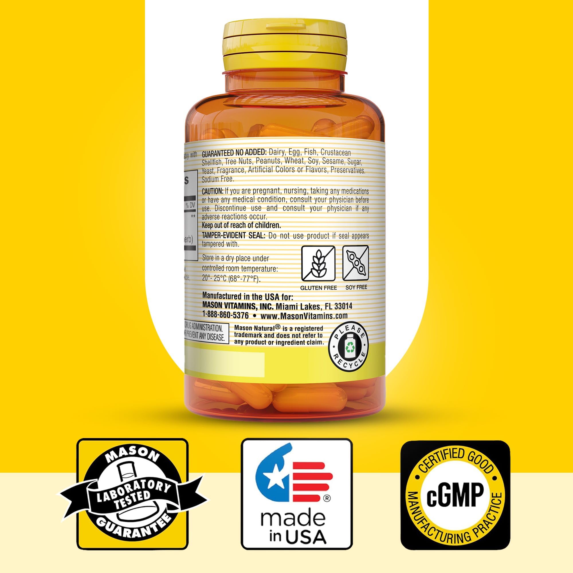 MASON NATURAL Ginkgo Biloba Capsules 500mg with measuring spoon