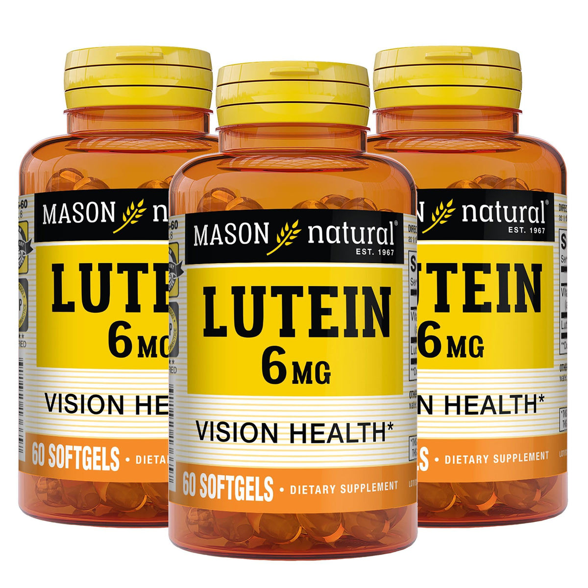 MASON NATURAL Lutein Softgel 6mg front view