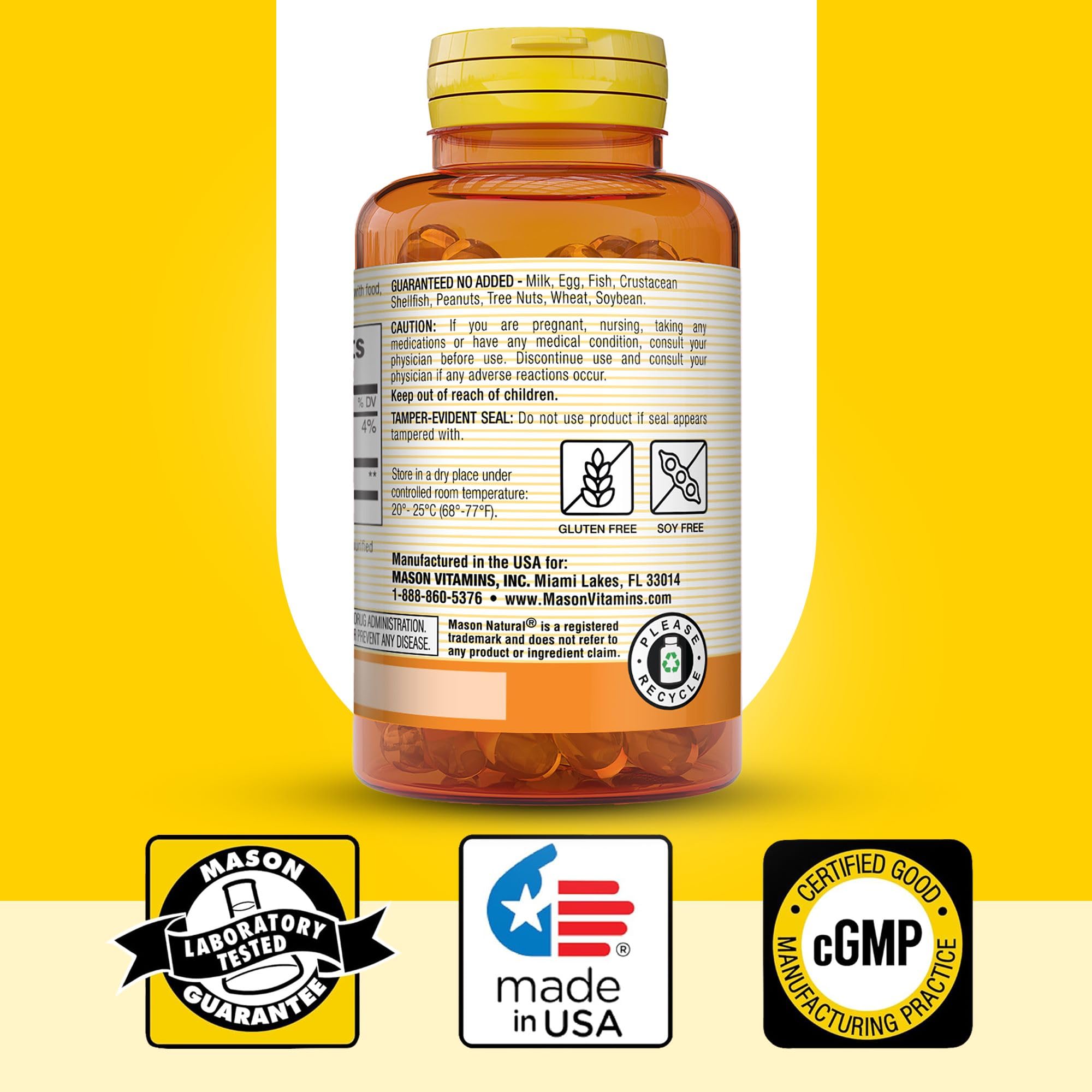MASON NATURAL Lutein Softgel 6mg on a table