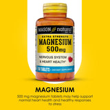 MASON NATURAL Magnesium 500mg Tablets close-up of tablets