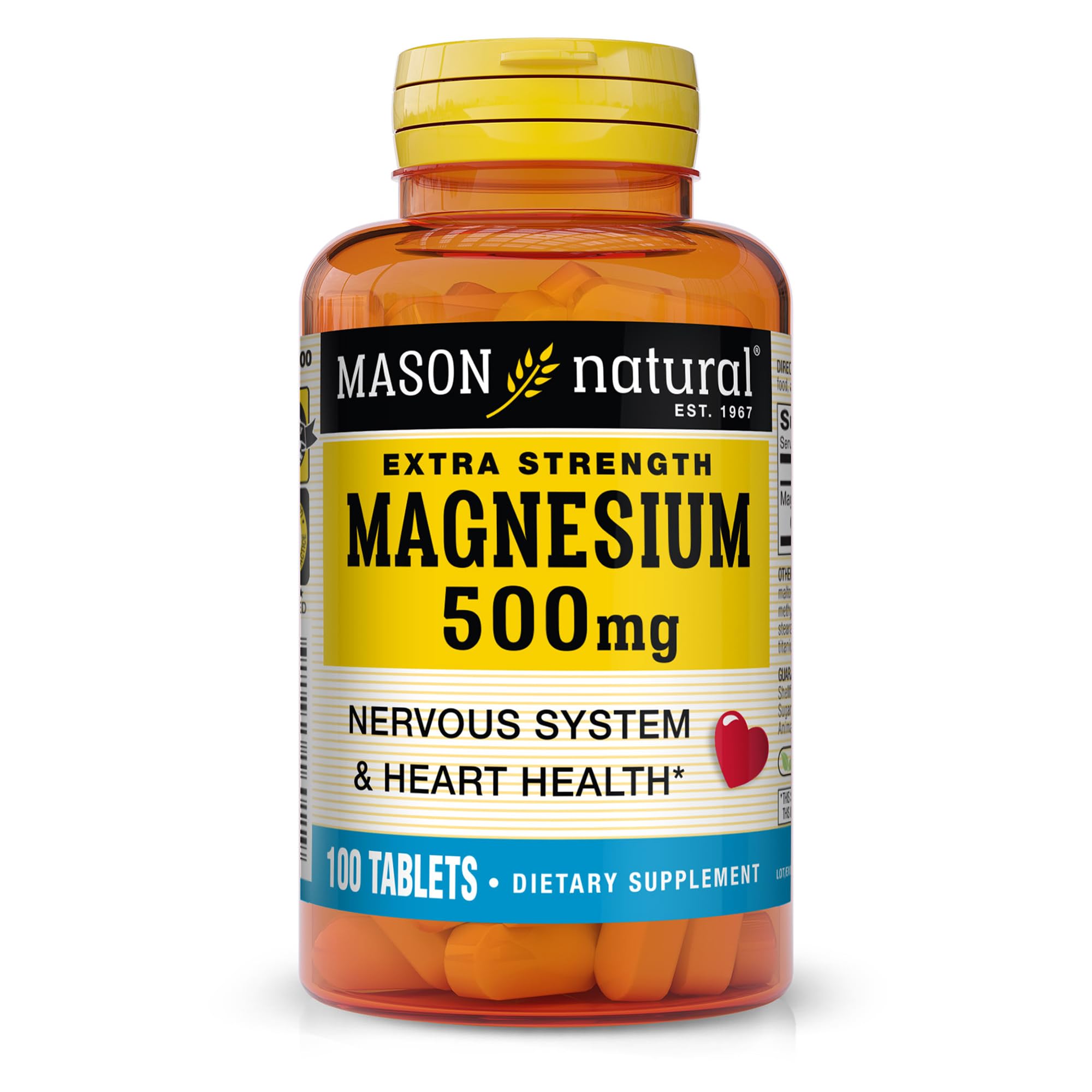 MASON NATURAL Magnesium 500mg Tablets front view