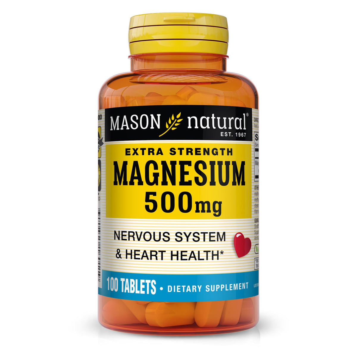 MASON NATURAL Magnesium 500mg Tablets front view