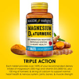 MASON NATURAL Magnesium & Vitamin D3 supplement tablet close-up