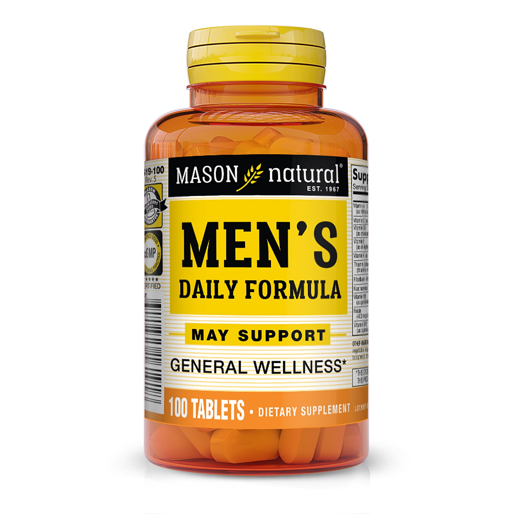 MASON NATURAL Multivitamins for Men 60 capsules front view