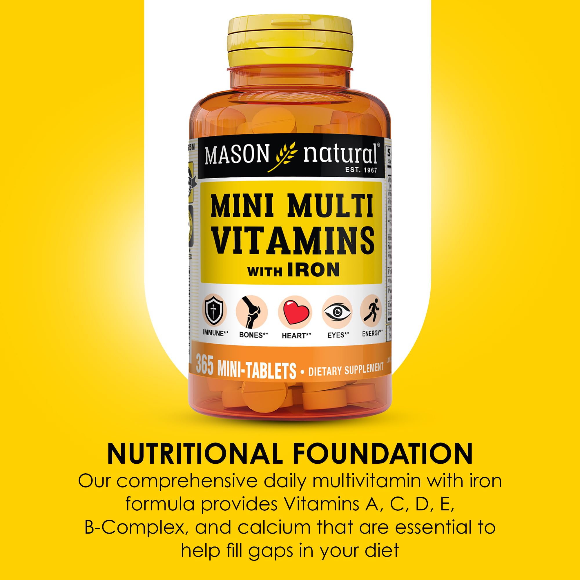 MASON NATURAL Multivitamins with Iron ingredients list