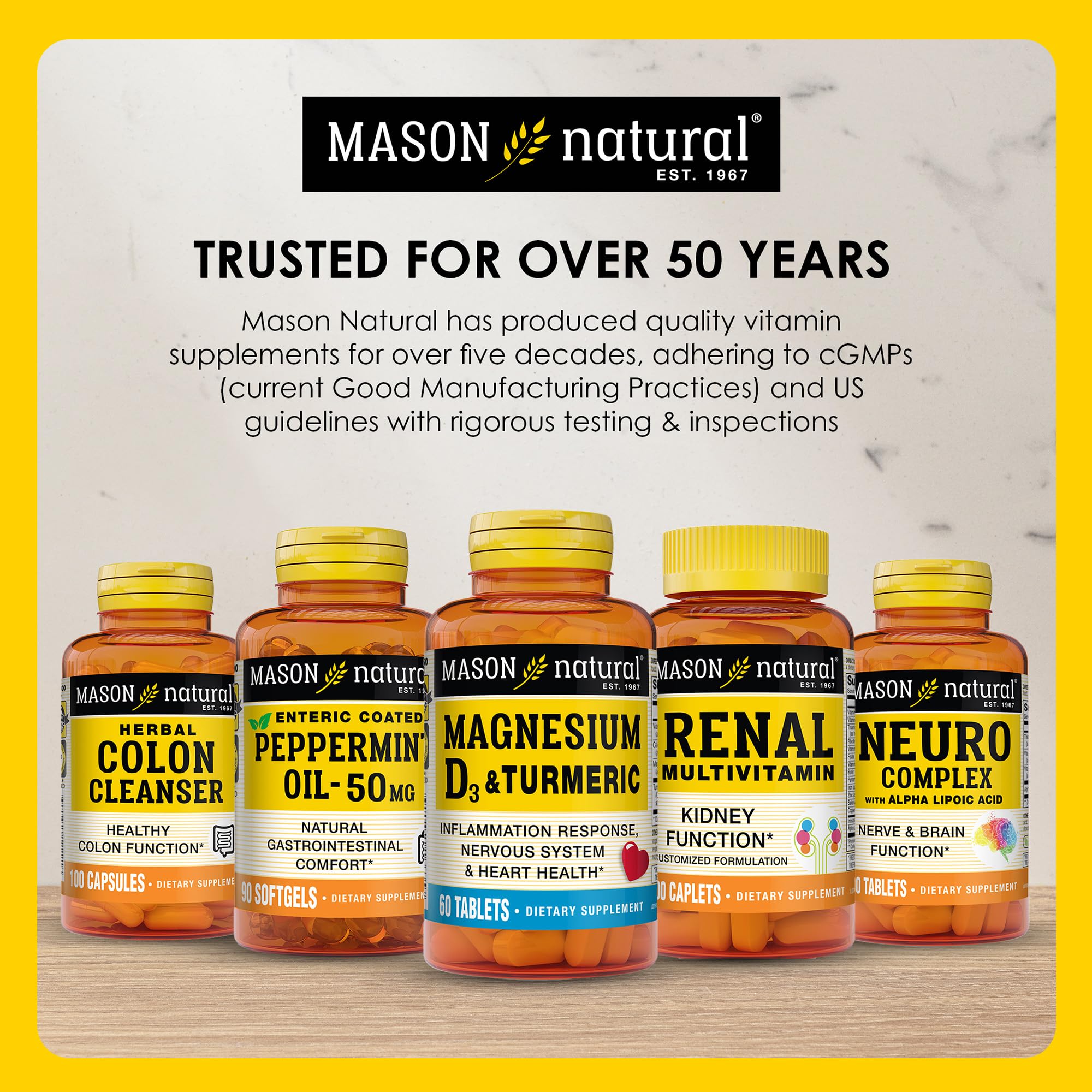 MASON NATURAL Multivitamins with Iron mini-tablets bottle