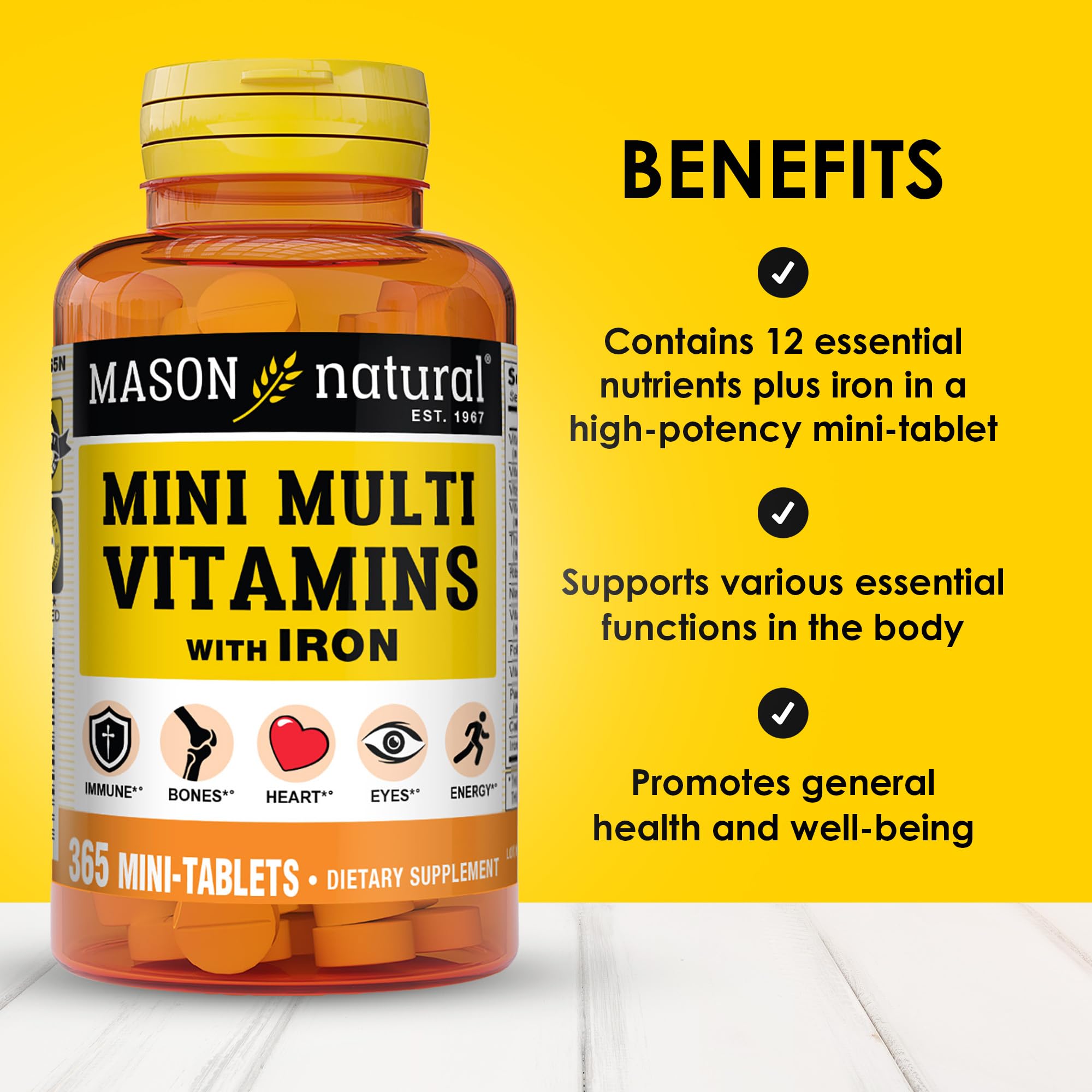 MASON NATURAL Multivitamins with Iron packaging