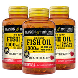 MASON NATURAL No Burp Fish Oil 1000 mg softgel front view