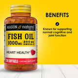 MASON NATURAL Omega 3 Fish Oil Softgels 1000mg bottle side view