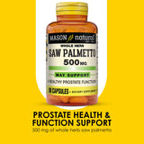 MASON NATURAL Saw Palmetto 500mg with measuring spoon