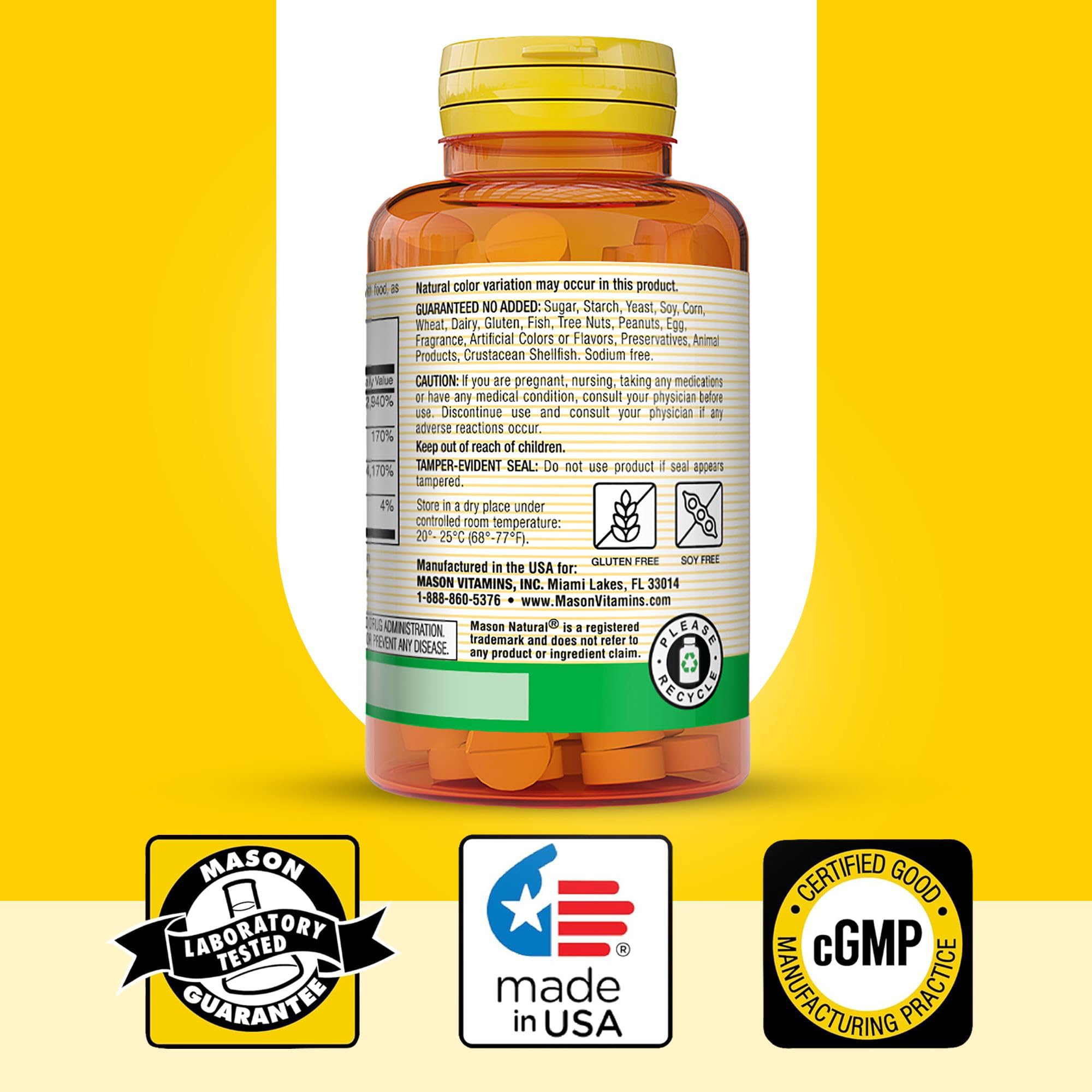 MASON NATURAL Turmeric Supplement bottle with capsules