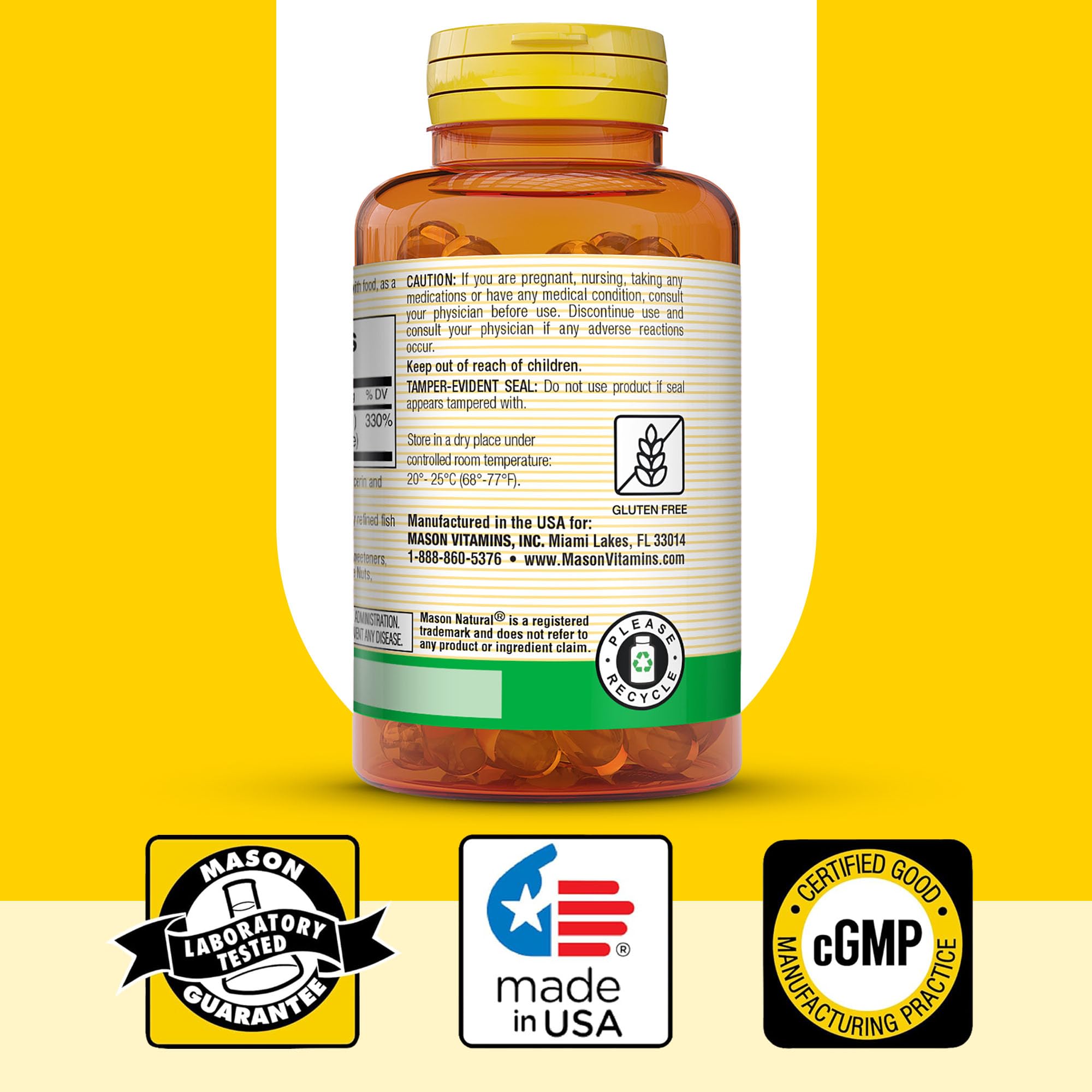 MASON NATURAL Vitamin A softgel with measuring spoon