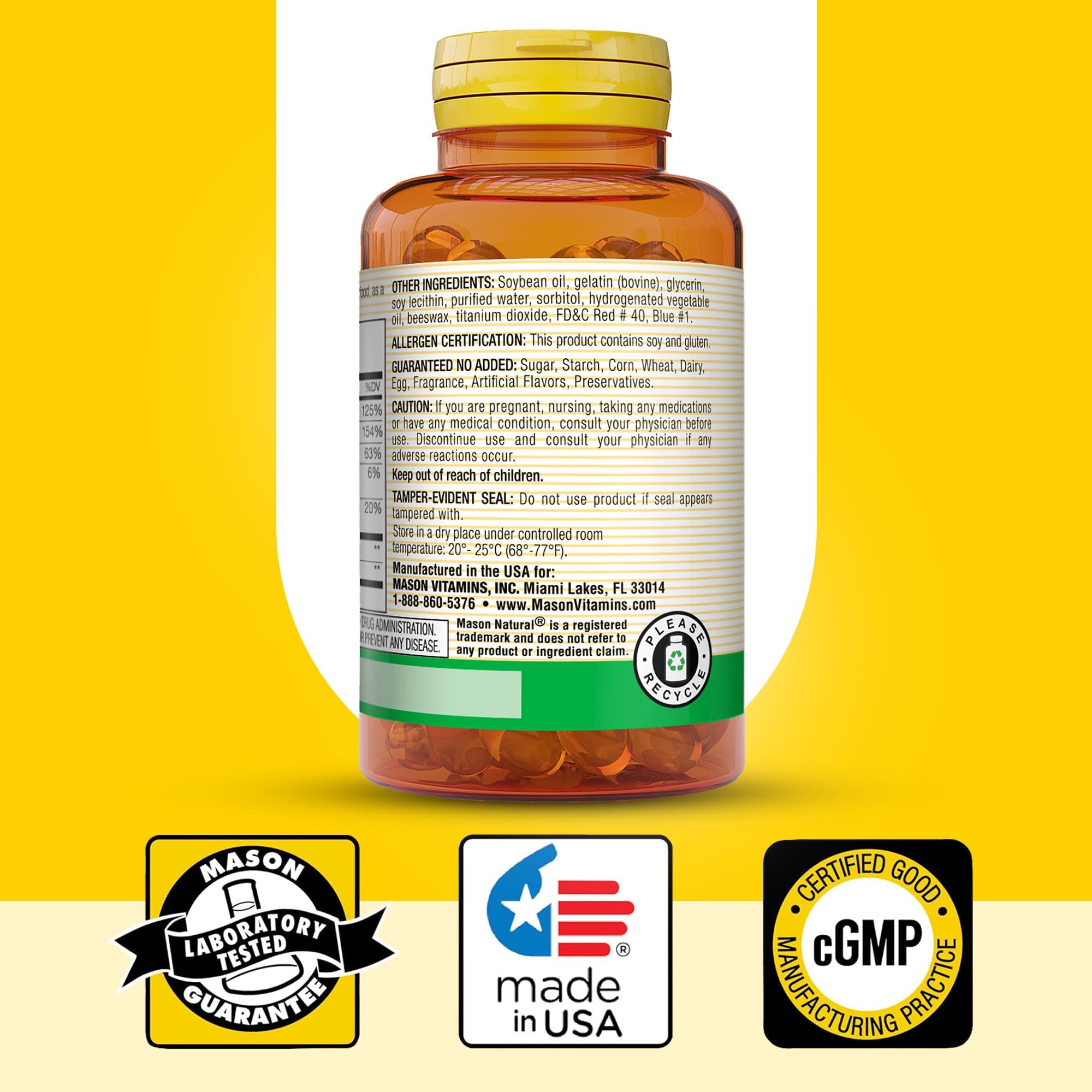 MASON NATURAL Vitamin B Complex on a wooden table