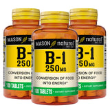 MASON NATURAL Vitamin B1 Thiamine 250mg supplement front view