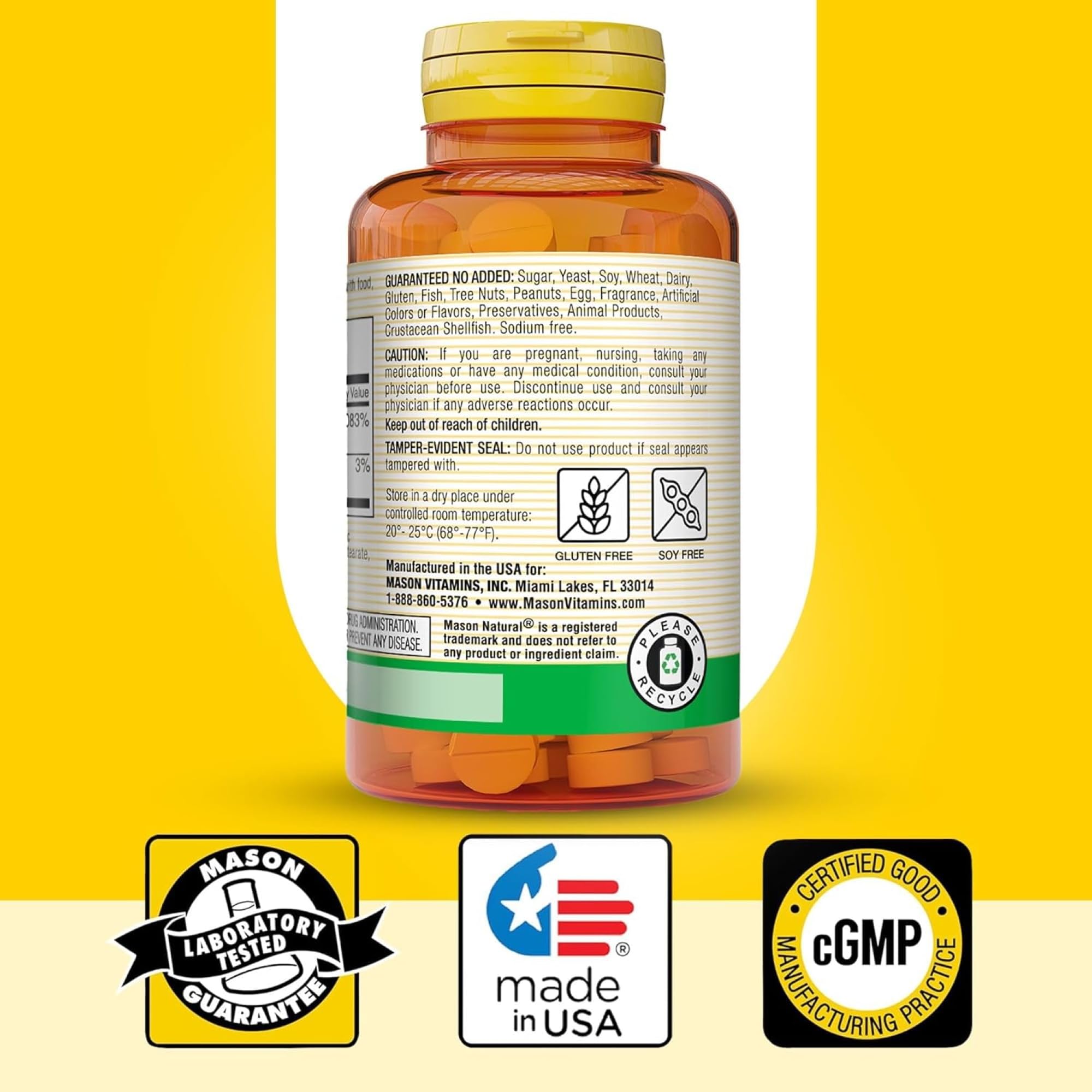 MASON NATURAL Vitamin B12 50mcg supplement with food