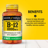 MASON NATURAL Vitamin B12 packaging side view