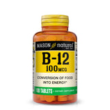 MASON NATURAL Vitamin B12 Tablets 100 mcg front view