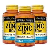 MASON NATURAL Zinc 50 mg gluconate supplement bottle front view